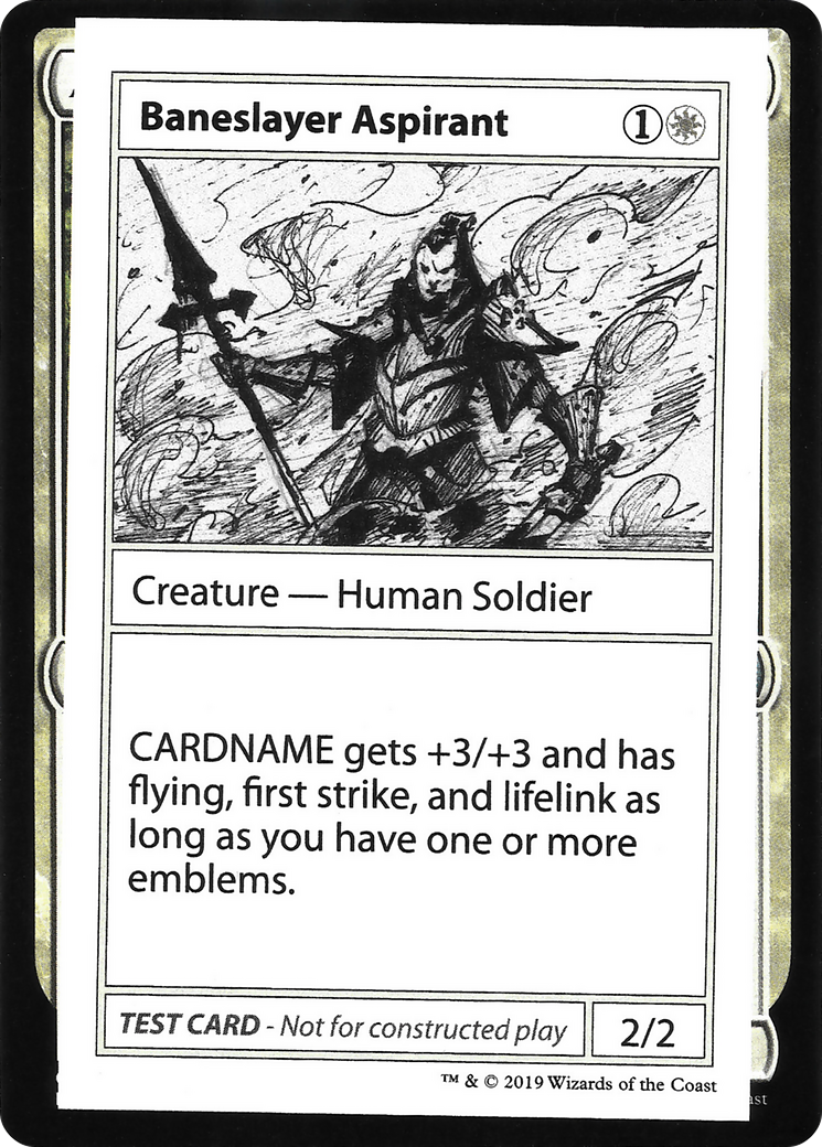 Baneslayer Aspirant (No PW Symbol) [Mystery Booster Playtest Cards 2021]