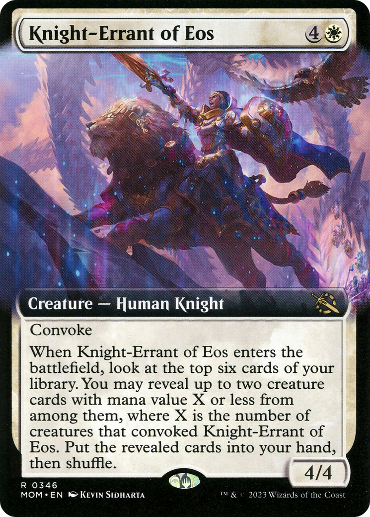 Knight-Errant of Eos (Extended Art) (MOM-346) [March of the Machine] Foil