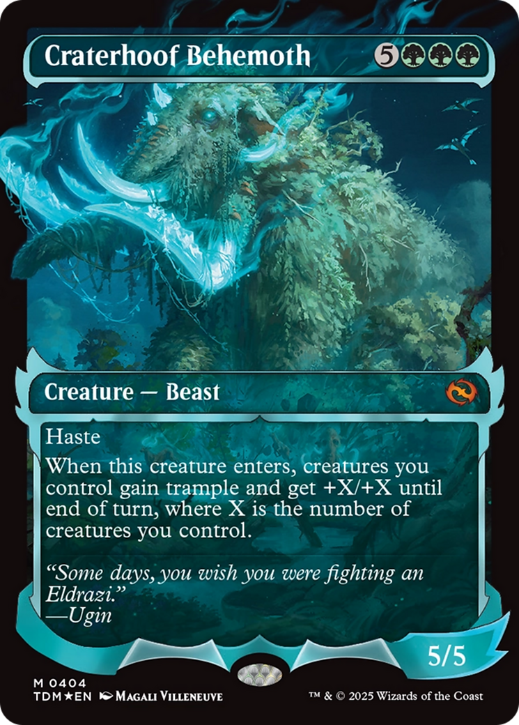 Craterhoof Behemoth (Showcase) (TDM-404) [Tarkir: Dragonstorm] Foil