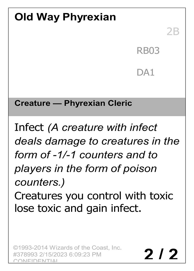 Old Way Phyrexian [Unknown Event]
