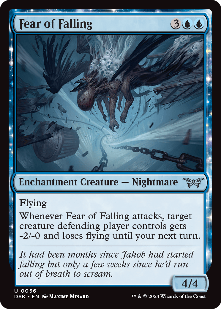 Fear of Falling (DSK-056) [Duskmourn: House of Horror] Foil