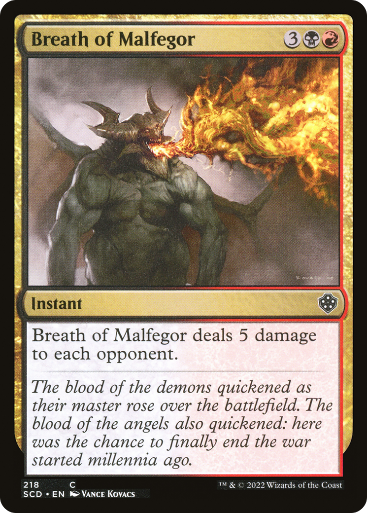 Breath of Malfegor (SCD-218) [Starter Commander Decks]