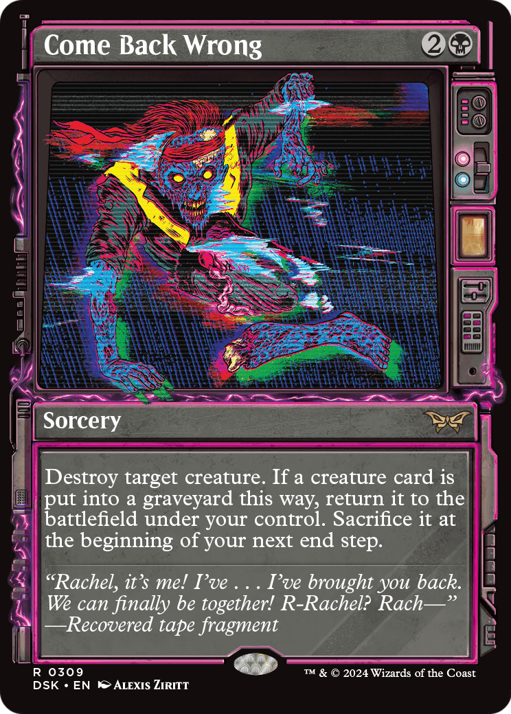 Come Back Wrong (Showcase) (DSK-309) [Duskmourn: House of Horror] Foil