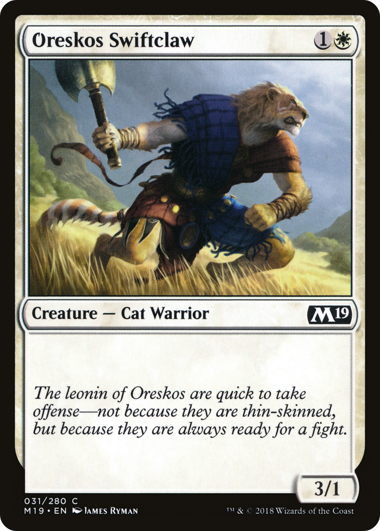 Oreskos Swiftclaw (M19-031) [Core Set 2019] Foil