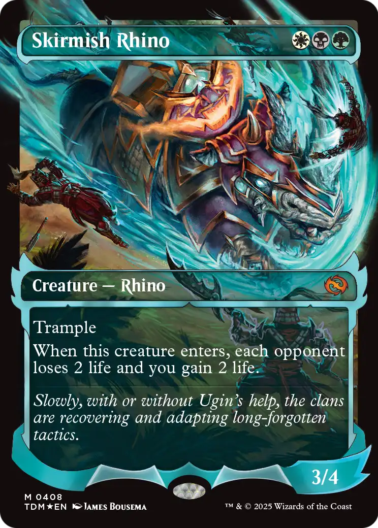 Skirmish Rhino (Showcase) (TDM-408) [Tarkir: Dragonstorm] Foil