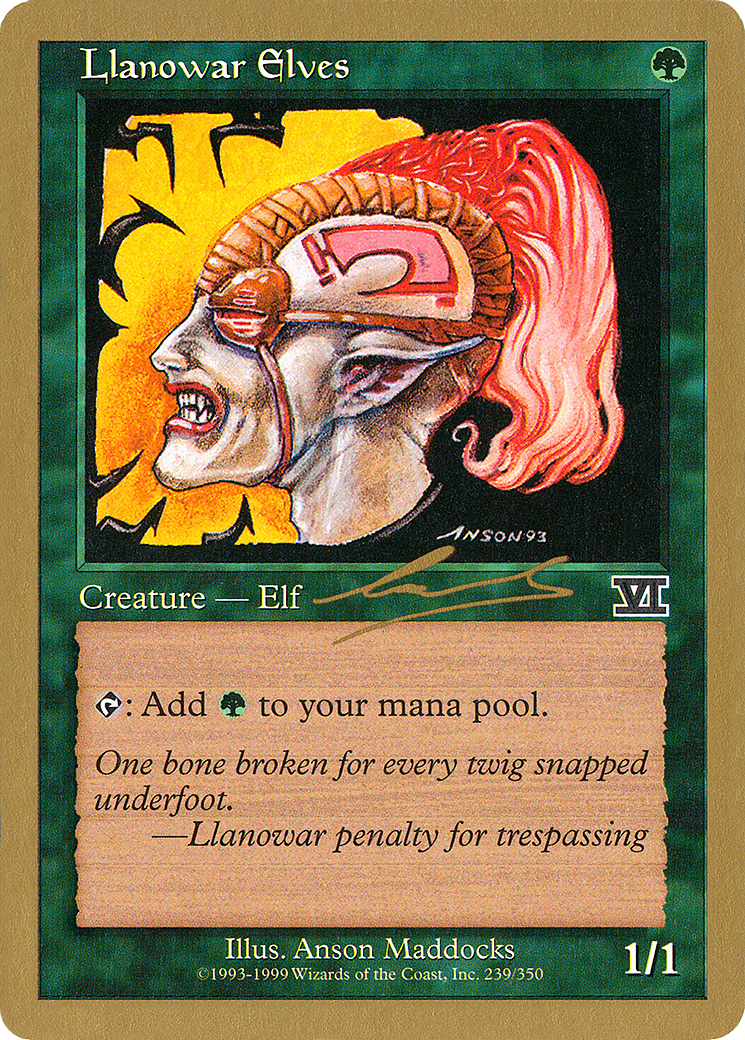 Llanowar Elves - 2000 Nicolas Labarre (6ED) [World Championship Decks 2000]