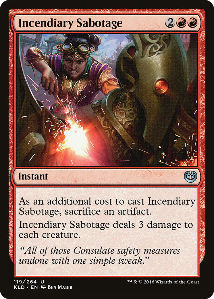 Incendiary Sabotage (KLD-119) [Kaladesh] Foil