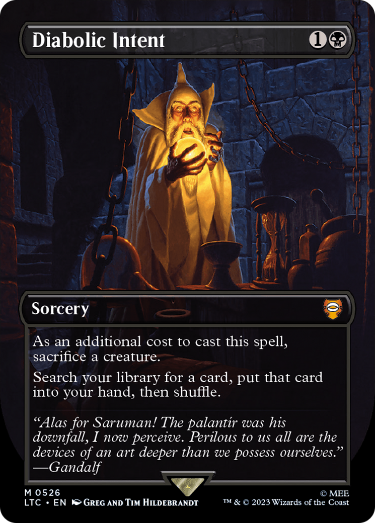 Diabolic Intent (Borderless) (LTC-526) [Tales of Middle-earth Commander]