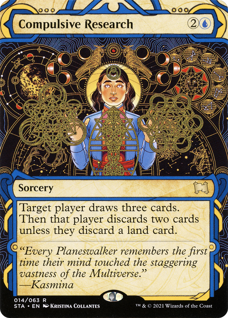 Compulsive Research (STA-014) (Showcase) (Borderless) [Strixhaven Mystical Archive] Foil