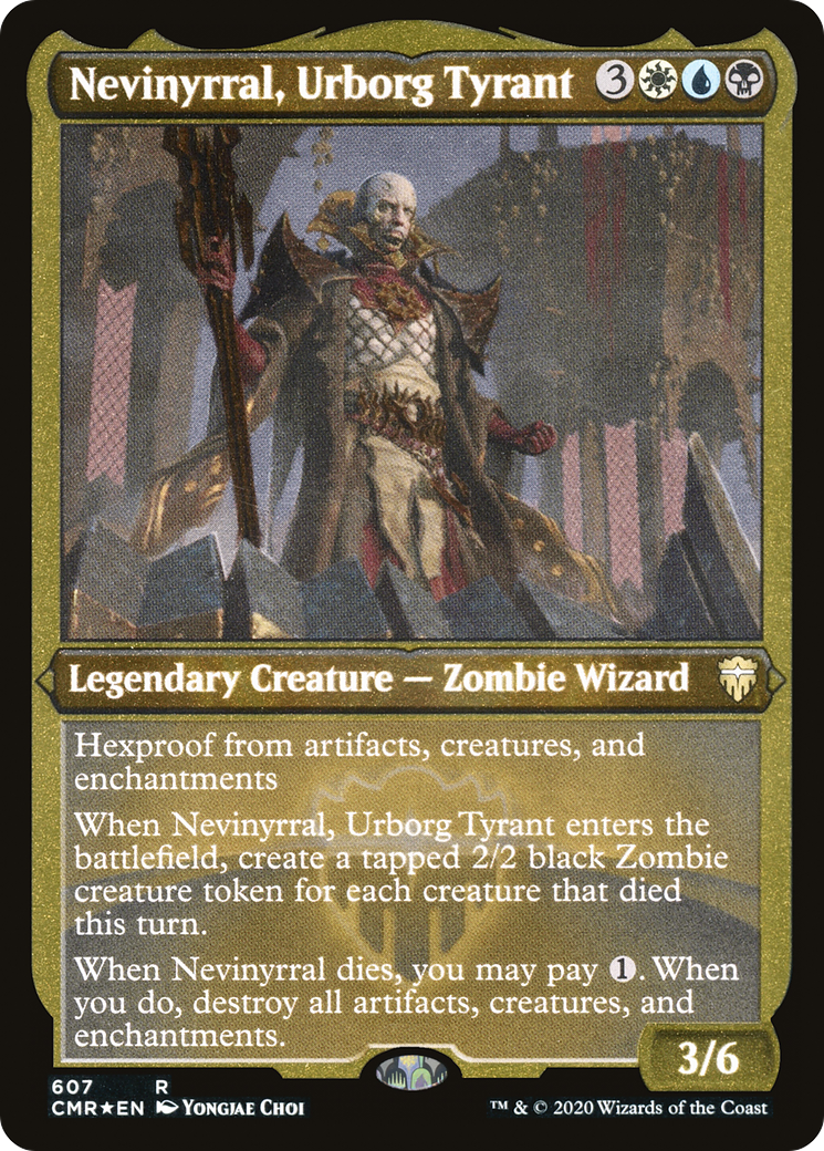Nevinyrral, Urborg Tyrant (Foil Etched) (CMR-607) [Commander Legends] Foil