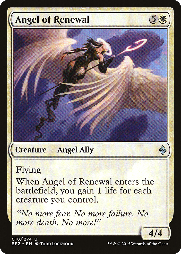 Angel of Renewal (BFZ-018) [Battle for Zendikar]