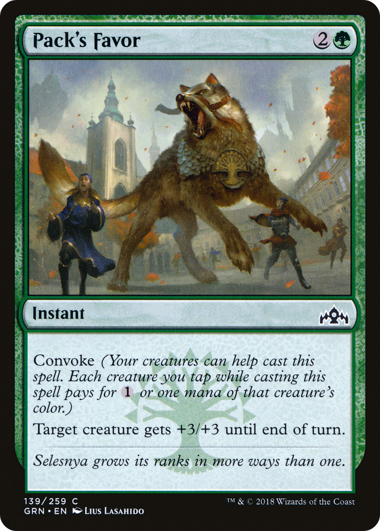 Pack's Favor (GRN-139) [Guilds of Ravnica]