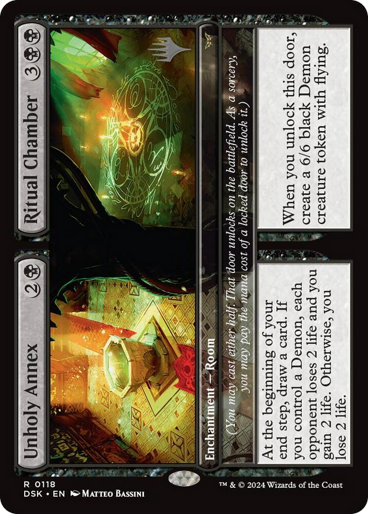 Unholy Annex // Ritual Chamber (PPDSK-118) [Promo Pack: Duskmourn: House of Horror Promos] Foil