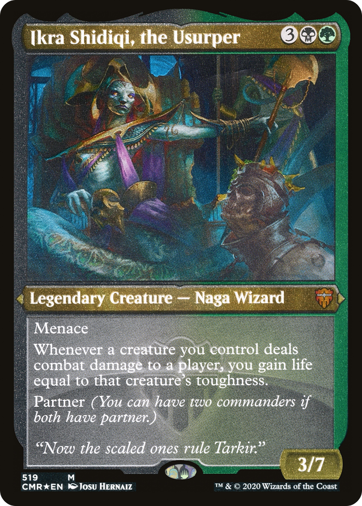 Ikra Shidiqi, the Usurper (Foil Etched) (CMR-519) [Commander Legends] Foil
