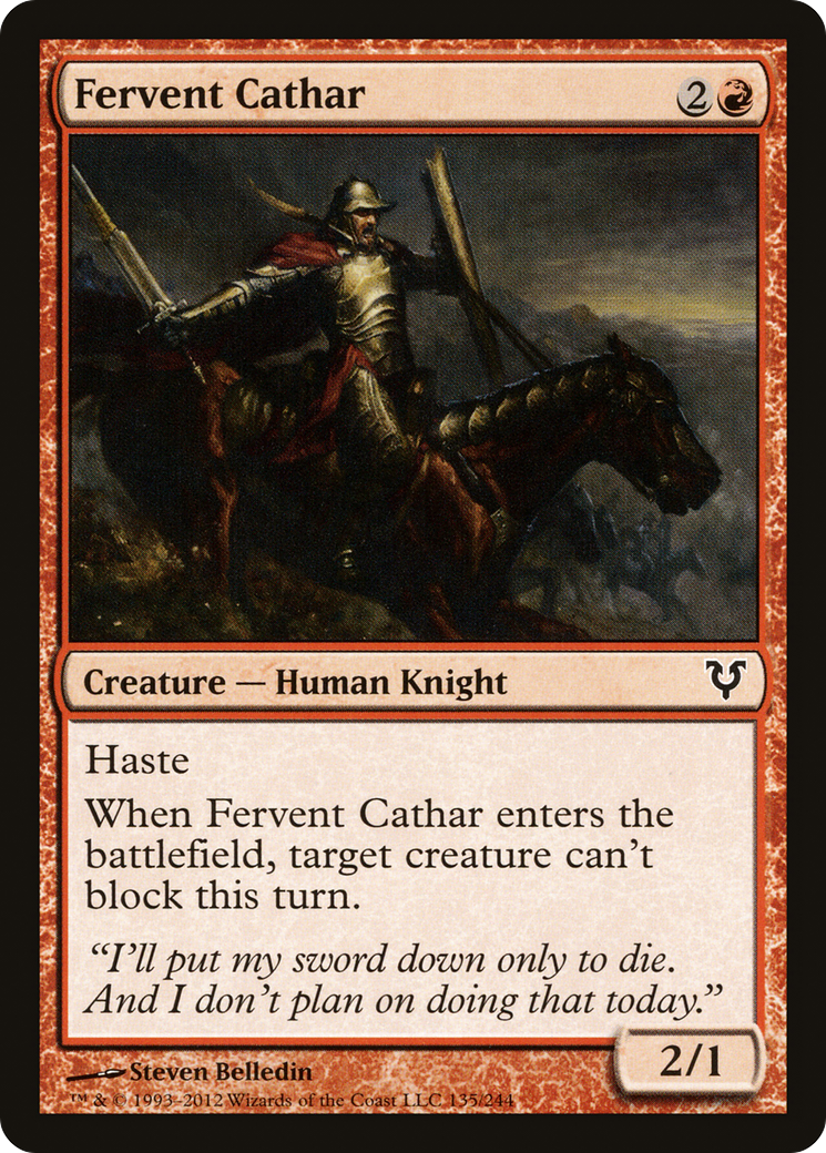 Fervent Cathar (AVR-135) [Avacyn Restored] Foil