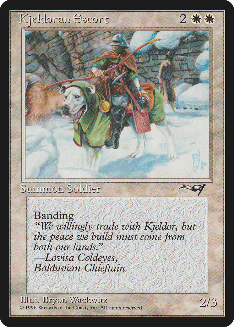 Kjeldoran Escort (Green Blanketed Dog) (ALL-134) [Alliances]