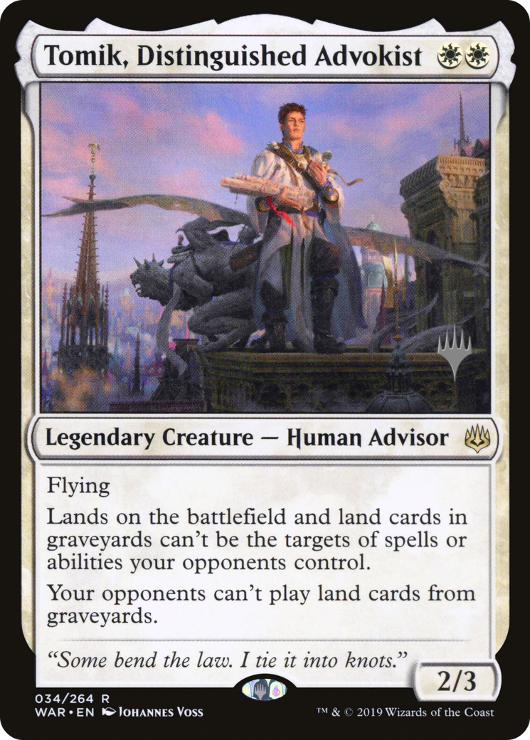 Tomik, Distinguished Advokist (PPELD-034) [Promo Pack: War of the Spark Promos]