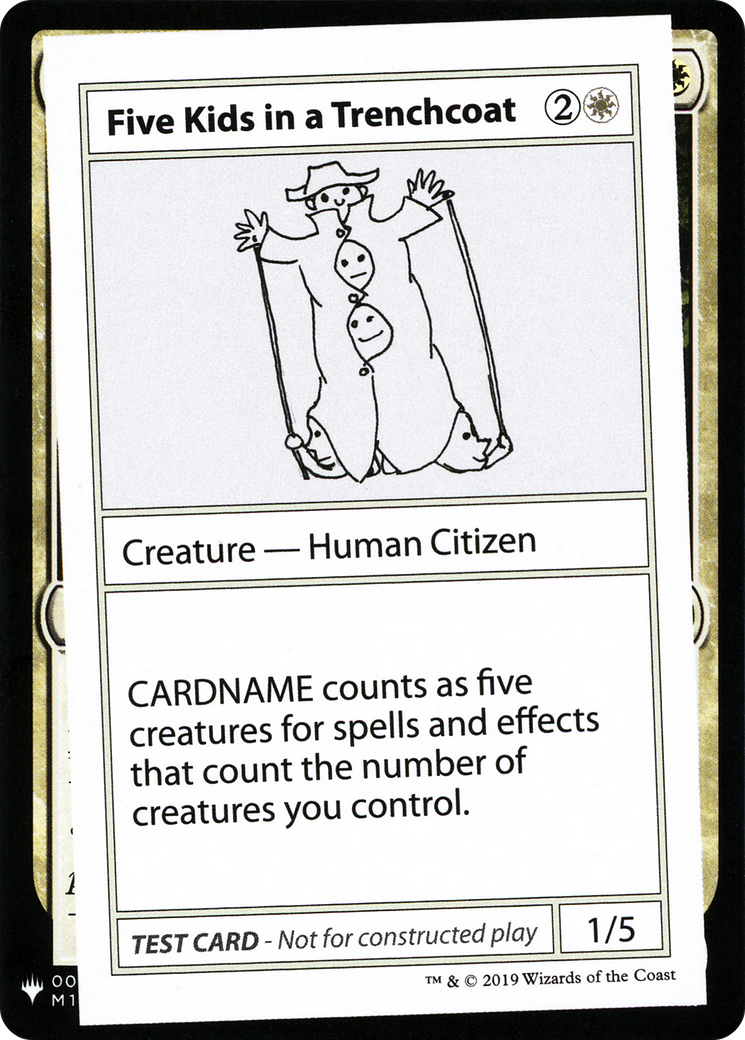 Five Kids in a Trenchcoat [Mystery Booster Playtest Cards 2019]