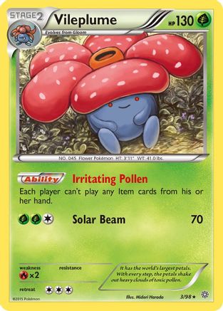 Vileplume (003/98) [XY  Ancient Origins] Reverse Holofoil - Rare