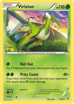 Virizion (012/98) [XY  Ancient Origins] Reverse Holofoil - Holo Rare