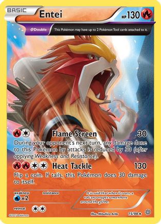 Entei (015/98) [XY  Ancient Origins] Reverse Holofoil - Holo Rare