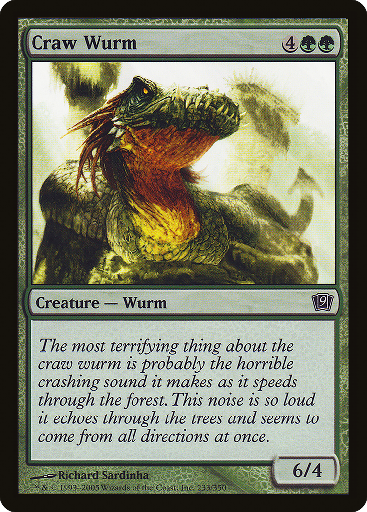 Craw Wurm (9ED-233) [9th Edition] Foil