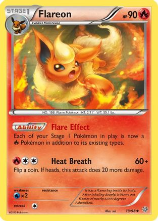 Flareon (013/98) [XY  Ancient Origins] Reverse Holofoil - Uncommon