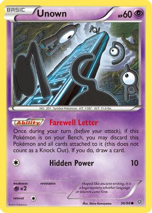 Unown (030/98) [XY  Ancient Origins] - Common