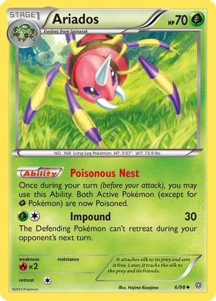 Ariados (006/98) [XY  Ancient Origins] Reverse Holofoil - Uncommon