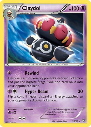 Claydol (33/98) [XY  Ancient Origins] - Rare