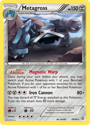 Metagross (049/98) [XY  Ancient Origins] Reverse Holofoil - Rare