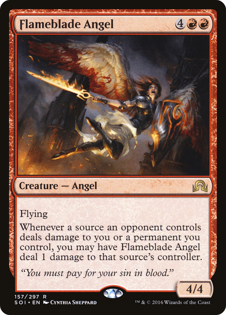 Flameblade Angel (SOI-157) [Shadows over Innistrad]