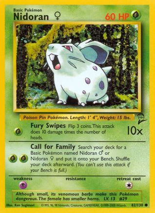 Nidoran F (082/130) [Base Set 2] - Common
