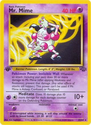Mr. Mime (022/64) [Jungle] 1st Edition - Rare