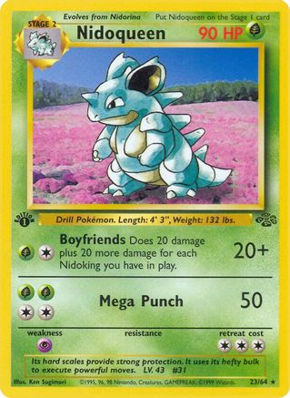 Nidoqueen (023/64) [Jungle] 1st Edition - Rare