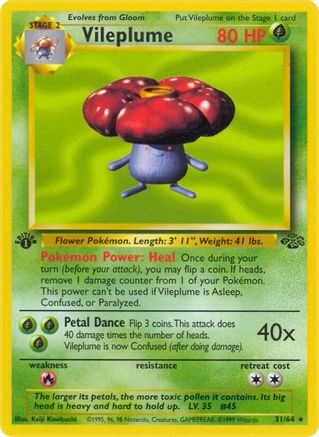 Vileplume (031/64) [Jungle] 1st Edition - Rare