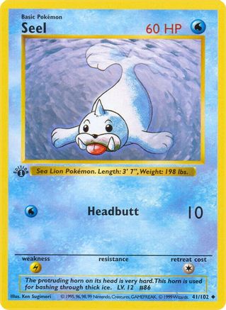 Seel (041) [Base Set Shadowless] 1st Edition - Uncommon