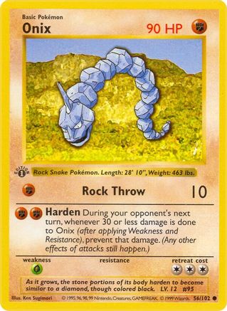 Onix (056) [Base Set Shadowless] 1st Edition - Common