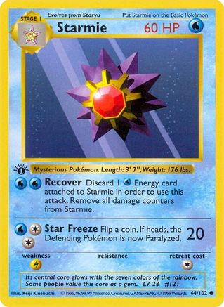 Starmie (064) [Base Set Shadowless] 1st Edition - Common
