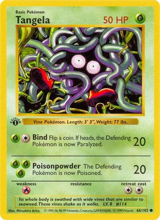 Tangela (066) [Base Set Shadowless] 1st Edition - Common