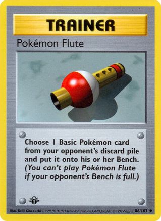 Pokemon Flute (086) [Base Set Shadowless] 1st Edition - Uncommon