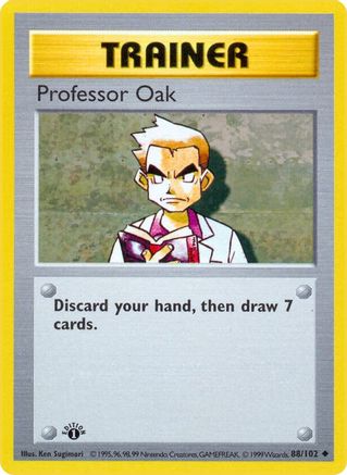 Professor Oak (088) [Base Set Shadowless] 1st Edition - Uncommon