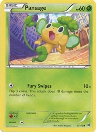 Pansage (005/162) [XY  BREAKthrough] Reverse Holofoil - Common