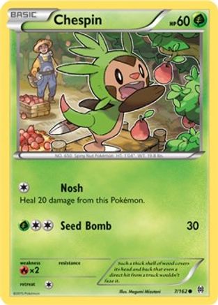Chespin (007/162) [XY  BREAKthrough] Reverse Holofoil - Common