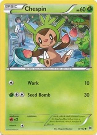 Chespin (008/162) [XY  BREAKthrough] Reverse Holofoil - Common