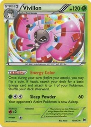 Vivillon (015/162) [XY  BREAKthrough] Reverse Holofoil - Holo Rare
