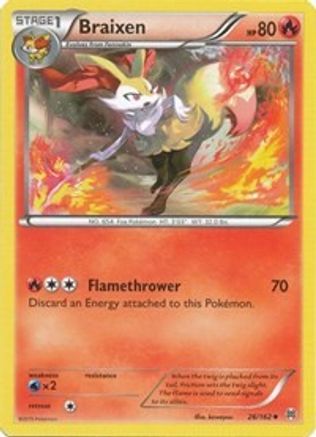 Braixen (026/162) [XY  BREAKthrough] Reverse Holofoil - Uncommon