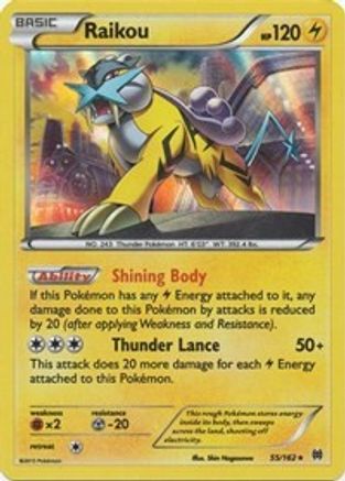 Raikou (055/162) [XY  BREAKthrough] Holofoil - Holo Rare