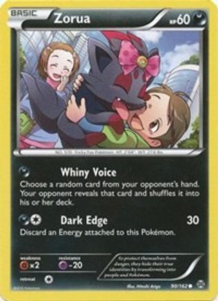 Zorua (090/162) [XY  BREAKthrough] Reverse Holofoil - Common
