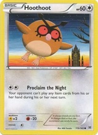 Hoothoot (119/162) [XY  BREAKthrough] Reverse Holofoil - Common